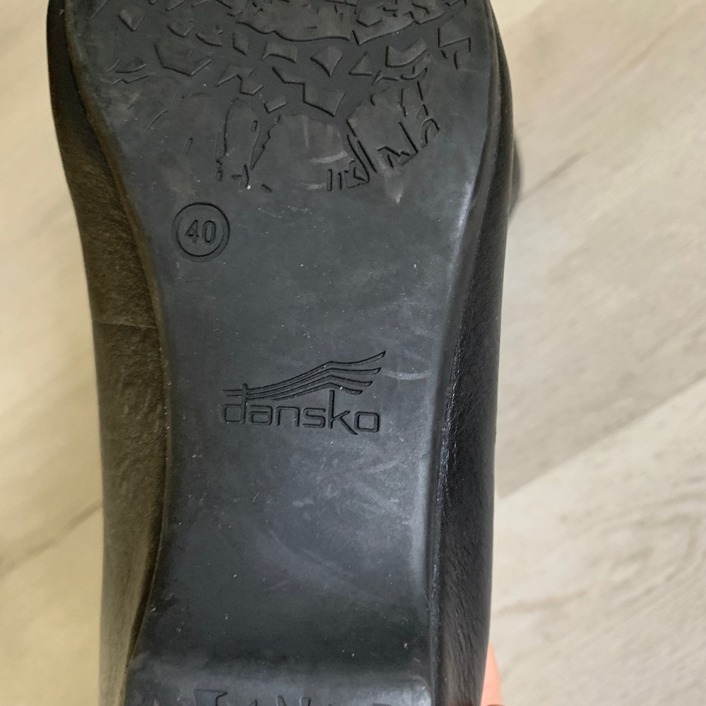 Dansko Black Leather Mary Jane Flats Buckle Strap Shoes 40 - Picture 4 of 9